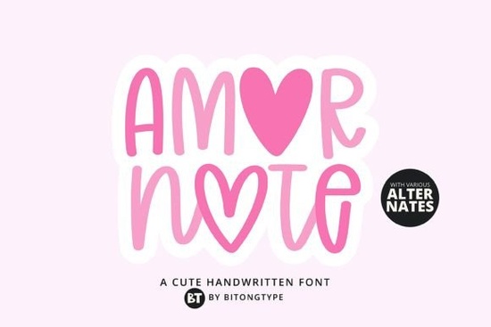 Amor Note Font